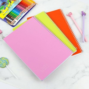 دفتر سیمی ۱۰۰ برگ ساده رنگی Nahal Alma کد ۱۱۹۰