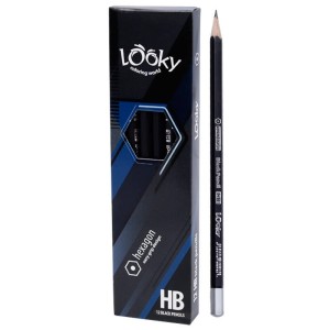 مداد مشکی لوکی Looky Hexagon بسته ۱۲ عددی