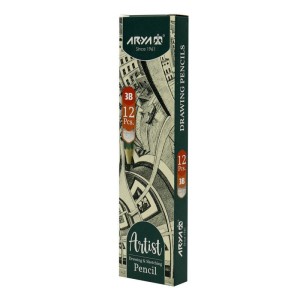 مداد طراحی آریا Arya Artist 3502 3B بسته ۱۲ عددی