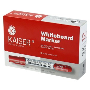 ماژیک وایت برد کایزر نوک تخت رنگی Kaiser SK860 بسته ۱۲ عددی