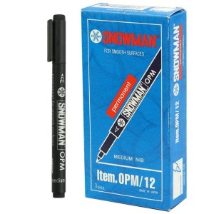 ماژیک CD تک سر Snowman OPM/12 بسته ۱۲ عددی