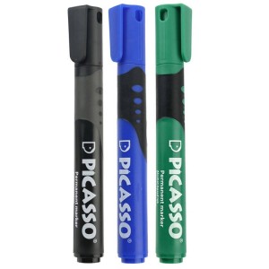 ماژیک معمولی پیکاسو نوک تخت Picasso PM-100 بسته ۱۲ عددی