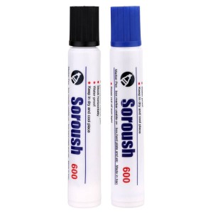 ماژیک معمولی سروش نوک تخت Soroush 600 بسته ۱۲ عددی