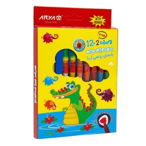 پاستل روغنی ۲+۱۲ رنگ آریا ARYA 2027