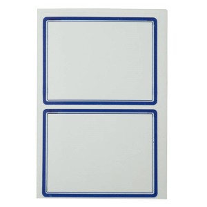 برچسب دور آبی ۶۳*۸۴ میلی متر بسته ۱۰۰ عددی