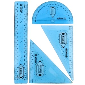 ست نقاله گونیا و خط کش ژله ای Arya 8038