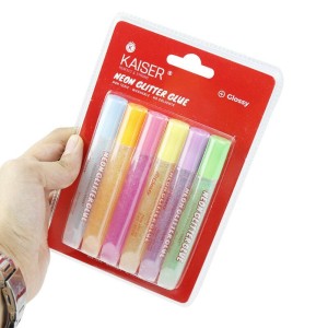 چسب اکلیلی شفاف رنگی Kaiser SK127 بسته ۶ عددی