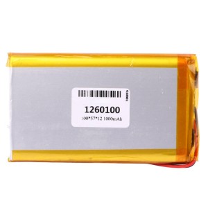 باتری لیتیوم 1000mAh 12*57*100mm 1260100