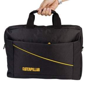 کیف لپ تاپ دوشی Caterpillar خط زرد