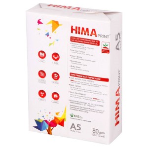 کاغذ Hima Print 80g A5 بسته ۵۰۰ عددی