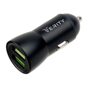 شارژر فندکی Verity C1118 2.4A 12W + کابل میکرو یو اس بی