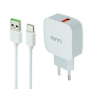 شارژر دیواری فست شارژ TSCO TTC56 3A PD 18W + کابل تایپ سی
