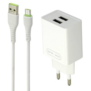 شارژر دیواری فست شارژ CAZA U30&KIT 2.4A + کابل میکرو یو اس بی