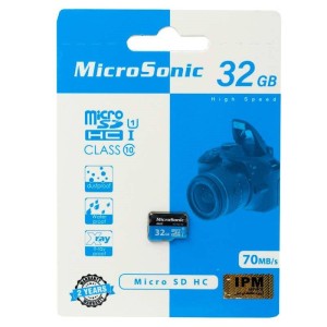 رم میکرو ۳۲ گیگ میکروسونیک MicroSonic U1 C10 70MB/s