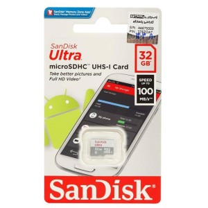 رم میکرو ۳۲ گیگ سن دیسک SanDisk Ultra U1 C10 100MB/s