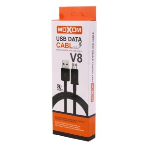 کابل میکرو یو اس بی فست شارژ Moxom V8-01