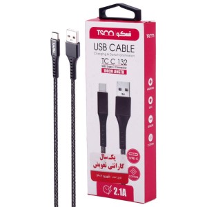 کابل تایپ سی TSCO TC C132 2.1A 1m