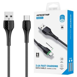 کابل تایپ سی فست شارژ KingStar K02C 2.4A 1m