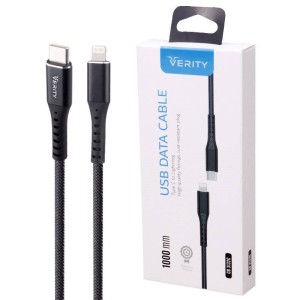 کابل تبدیل فست شارژ Verity CB3132C Type-C To Lightning 1m