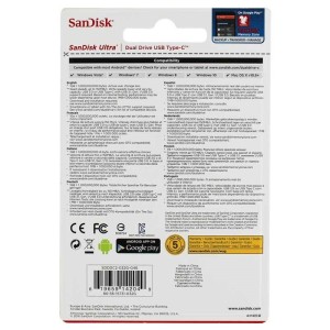 فلش ۳۲ گیگ سن دیسک SanDisk Dual Drive USB Type-C