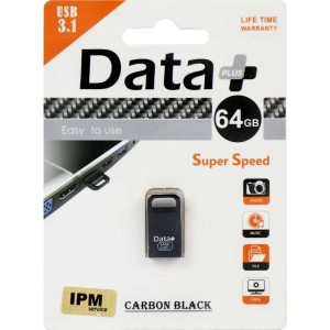 فلش ۶۴ گیگ دیتا پلاس Data+ Carbon Black USB3.1