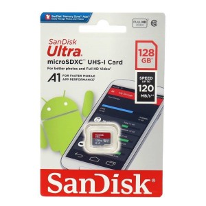 رم میکرو ۱۲۸ گیگ سن دیسک SanDisk Ultra U1 A1 C10 120MB/s
