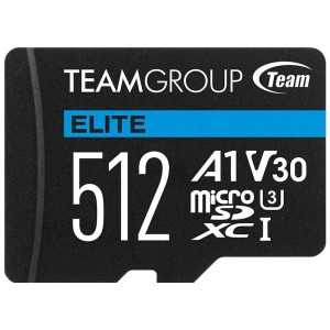 رم میکرو ۵۱۲ گیگ تیم گروپ TeamGroup Elite A1 V30 U3 C10 100MB/s + خشاب