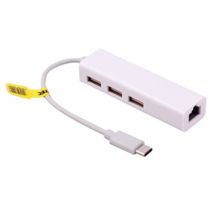 کابل تبدیل شبکه Ifortech Type-C To LAN + هاب USB 3Port