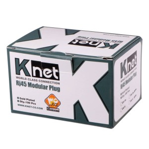 سوکت شبکه K-net RJ45 Cat6 بسته ۱۰۰ عددی