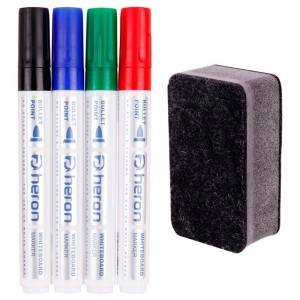 ماژیک وایت برد هرون نوک گرد Heron بسته ۸ عددی