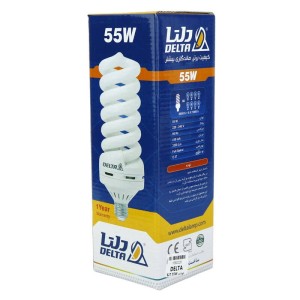 لامپ کم مصرف دلتا Delta Full Spiral E27 55W