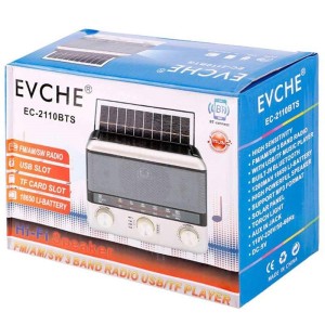 رادیو اسپیکر بلوتوثی رم و فلش خور خورشیدی Evche EC-2110BTS