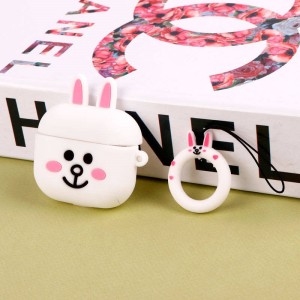 محافظ AirPods 3 سیلیکونی عروسکی خرگوش سفید