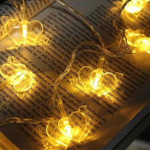 ریسه طرح قلب دوبل تیردار آفتابی طول 3.4 متر