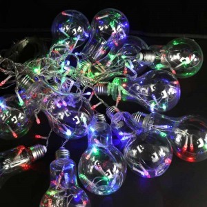 ریسه ۱۲ لامپ پرده ای طرح لامپ رنگی ۳٫۵ متری