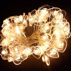 ریسه مفتولی طرح قلب فانتزی آفتابی طول 2.5 متر