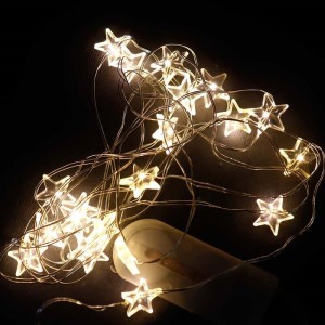 ریسه مفتولی طرح ستاره سکه ای آفتابی طول 2 متر