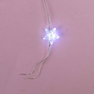 ریسه طرح ستاره کوچک کریستالی باتری خور مهتابی ۲ متری