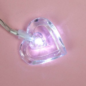 ریسه طرح قلب شیشه ای باتری خور مهتابی ۲٫۵ متری