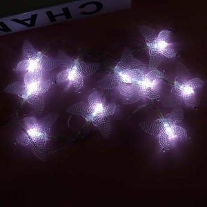 ریسه طرح پروانه باتری خور دوتایی مهتابی طول 2.5 متر