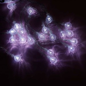 ریسه طرح لامپ کوچک باتری خور دوتایی مهتابی ۲٫۵ متری