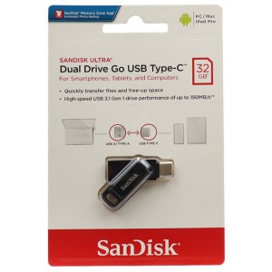 فلش ۶۴ گیگ سن دیسک SanDisk Dual Drive Go OTG Type-C USB3.1