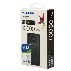 پاور بانک فست شارژ ۱۰۰۰۰ ای دیتا ADATA P10000QCD QC3 PD 22.5W