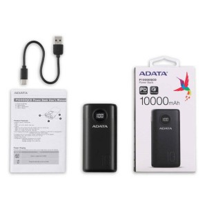 پاور بانک فست شارژ ۱۰۰۰۰ ای دیتا ADATA P10000QCD QC3 PD 22.5W