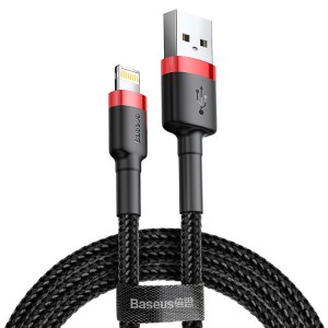 کابل آیفونی فست شارژ Baseus Cafule CALKLF-A 2.4A 50cm