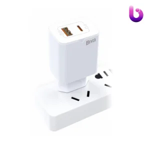 شارژر دیواری بیوا Biva HC-04Q+C توان 18 وات همراه با کابل