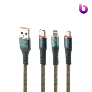 کابل ۳ سر فست شارژ Epimax EC-38 5A 1.2m