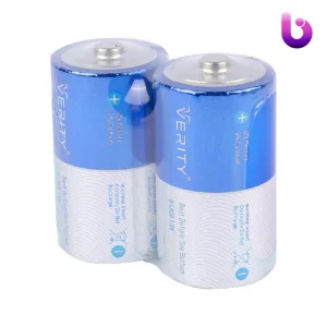 باتری دوتایی بزرگ Verity Super Alkaline LR20 1.5V D شرینک