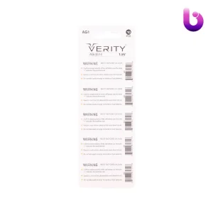 باتری سکه ای Verity Alkaline AG1 بسته ۱۰ عددی