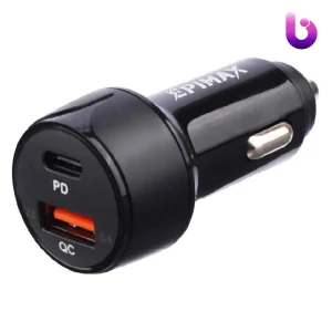 شارژر فندکی فست شارژ Epimax EU-58 3A QC3.0 PD 20W